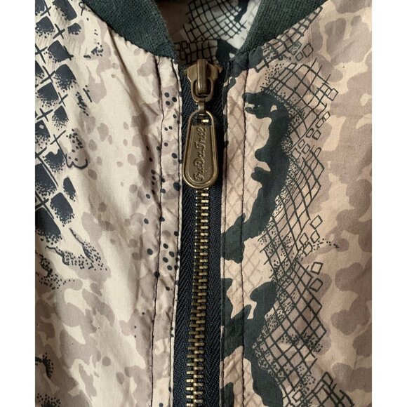Fuda International Womens 100% Silk Bomber Jacket Animal Print Snake Size M - Picture 4 of 6